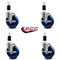 Service Caster 5'' Solid Poly Swivel 1-1/2'' Expanding Stem Caster Set with Brake, 4PK SCC-EX20S514-SPUS-TLB-112-4 - alternate 4